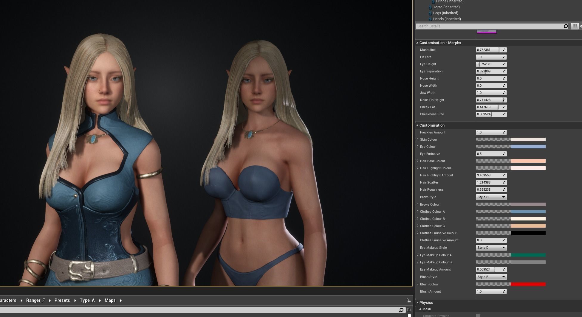 Elven Ranger - Game Ready Character for Unreal Engine Low-poly 3D model_16
