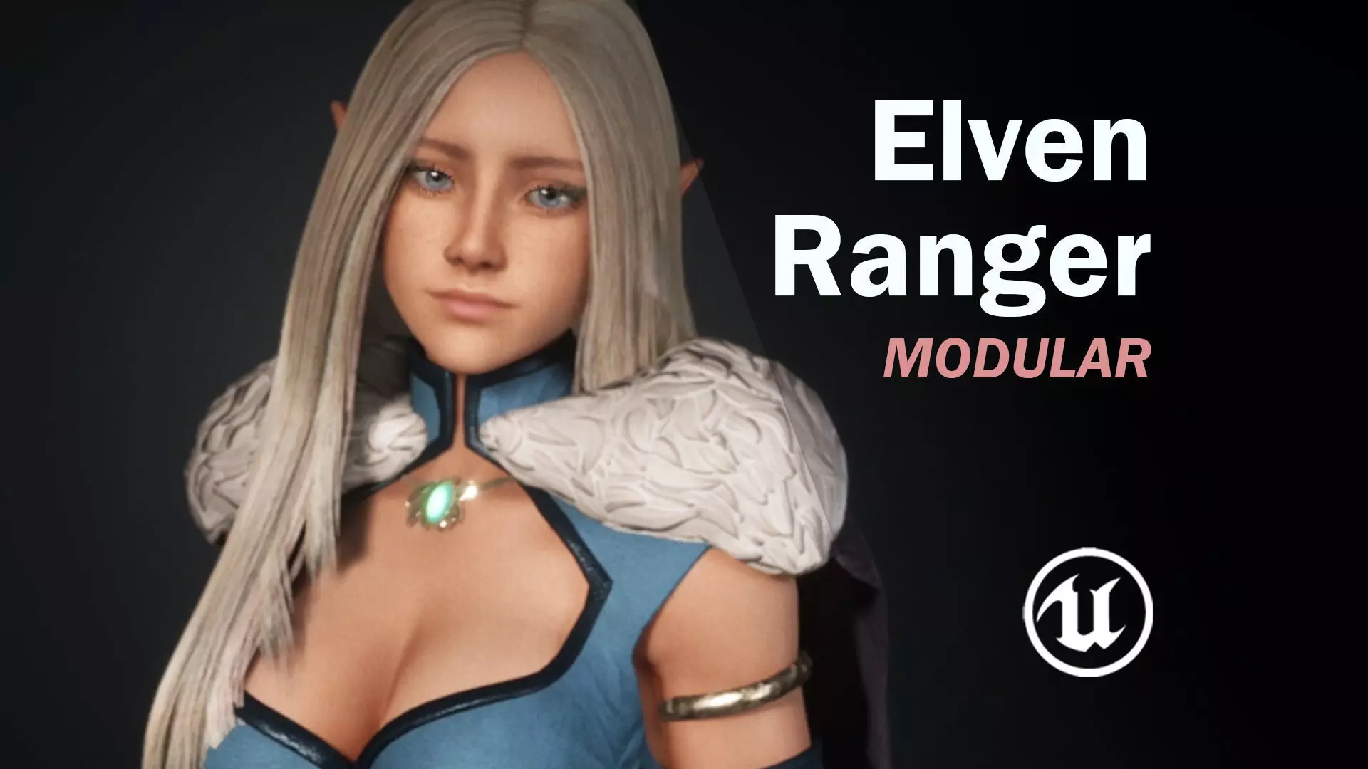 Elven Ranger - Game Ready Character for Unreal Engine Low-poly 3D model