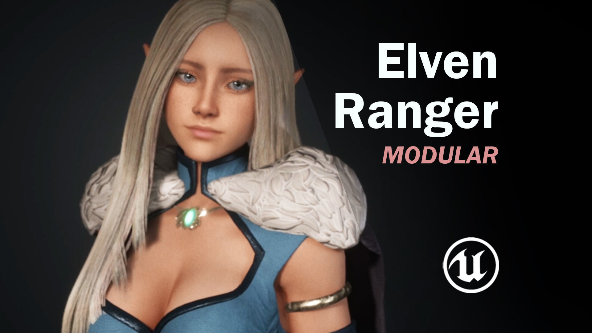 Elven Ranger - Game Ready Character for Unreal Engine Low-poly 3D model_0