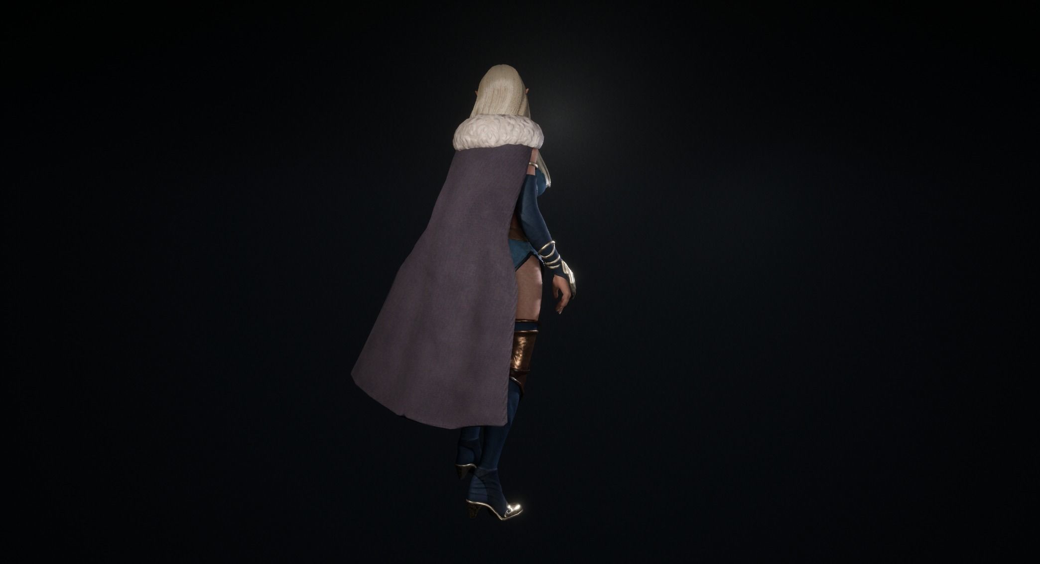 Elven Ranger - Game Ready Character for Unreal Engine Low-poly 3D model_7