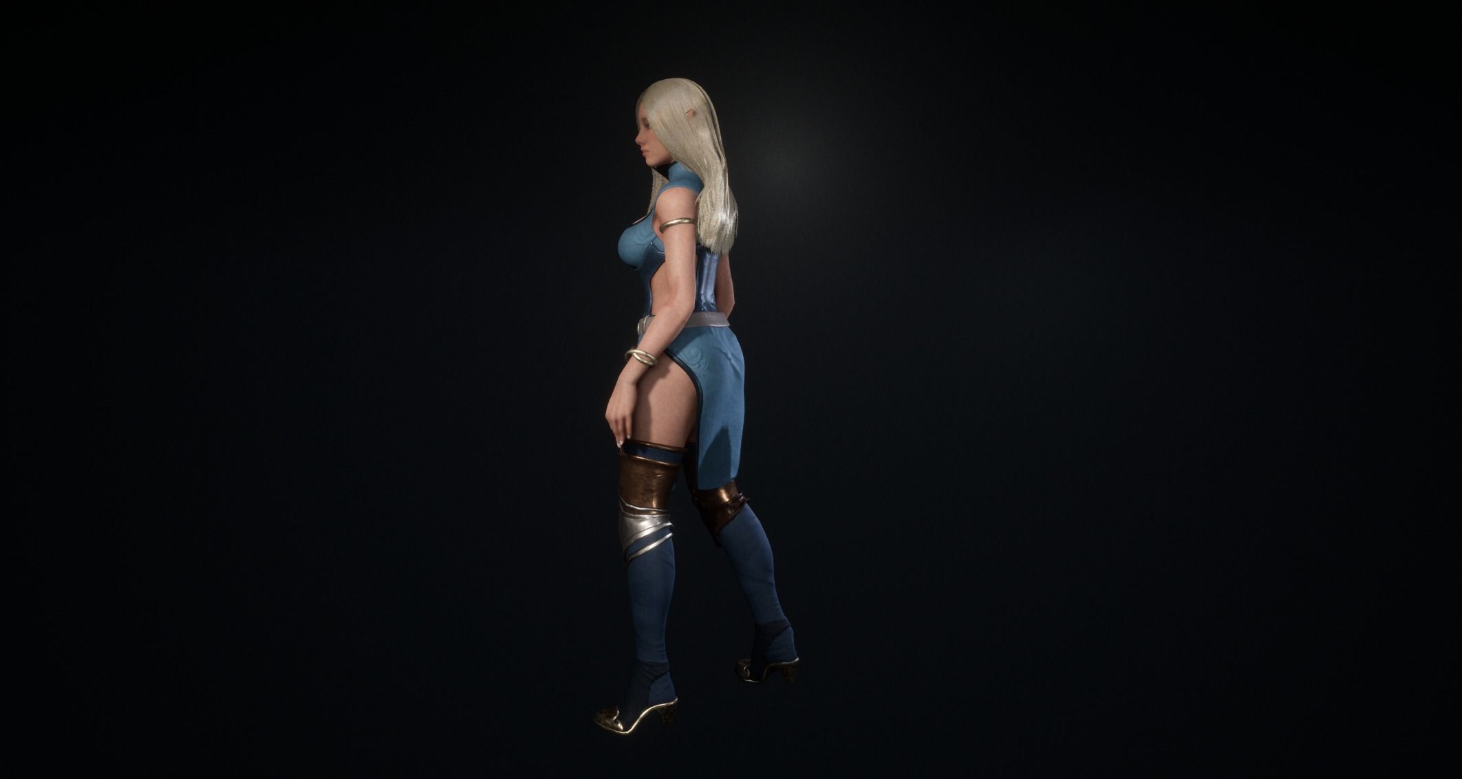 Elven Ranger - Game Ready Character for Unreal Engine Low-poly 3D model_10