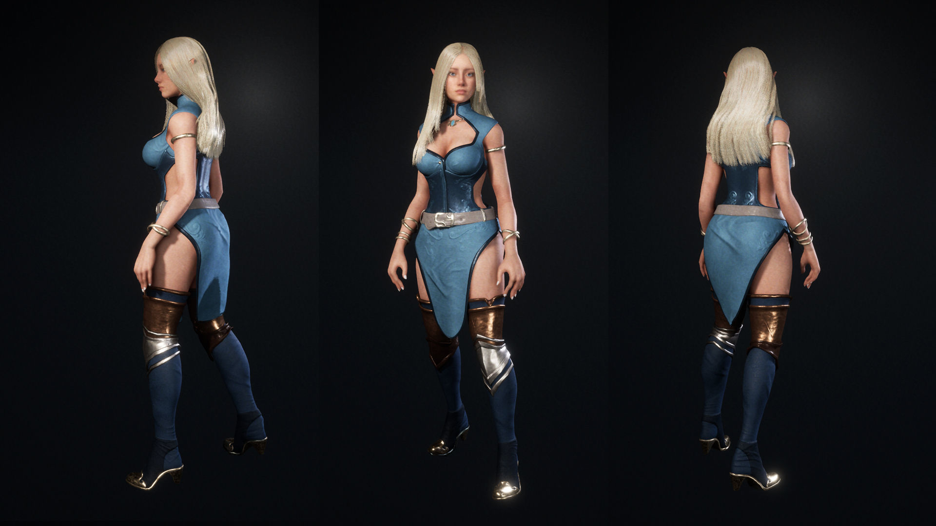 Elven Ranger - Game Ready Character for Unreal Engine Low-poly 3D model_3