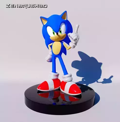 SONIC statue of hedgehog 3D print model
