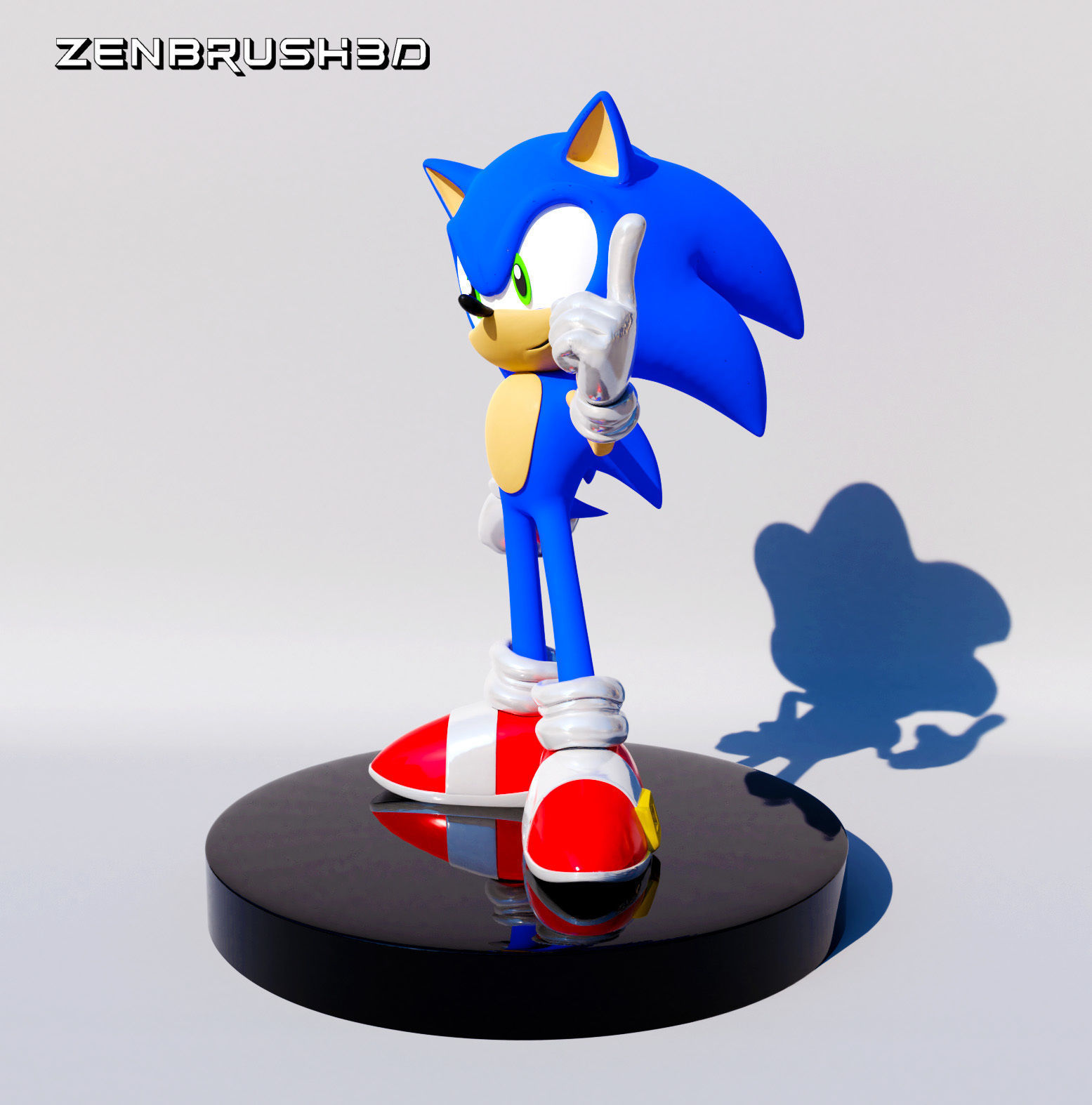 SONIC statue of hedgehog 3D print model_1