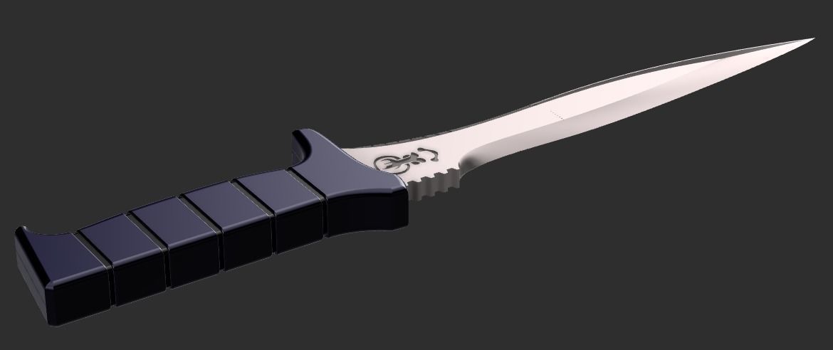 Resident Evil 4 - Leon Kennedy combat knife 3D print model_2