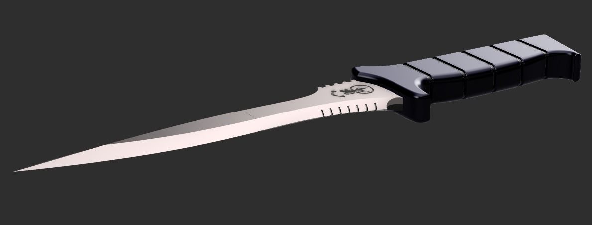 Resident Evil 4 - Leon Kennedy combat knife 3D print model_1