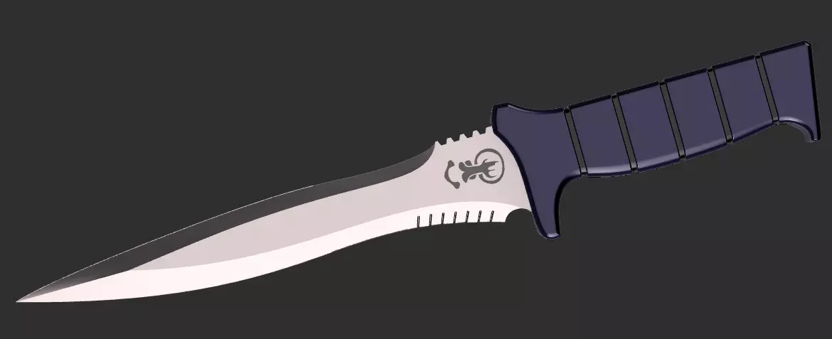 Resident Evil 4 - Leon Kennedy combat knife 3D print model_0