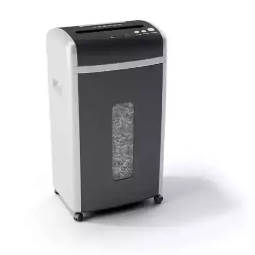 Black And Silver Paper Shredder With Wheels