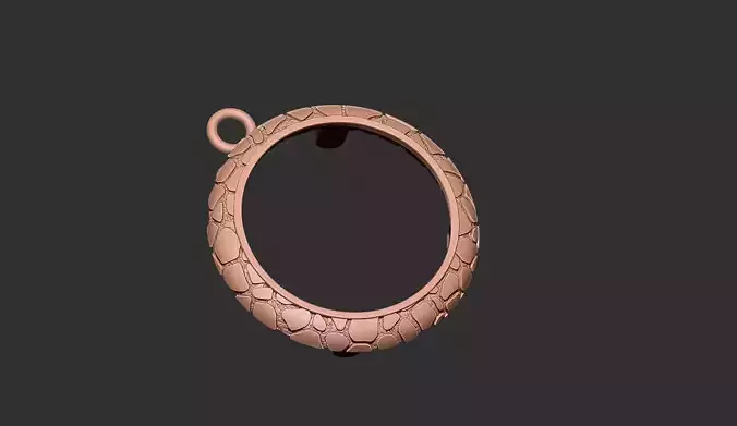 Nugget textured Coin Frame 3D print model