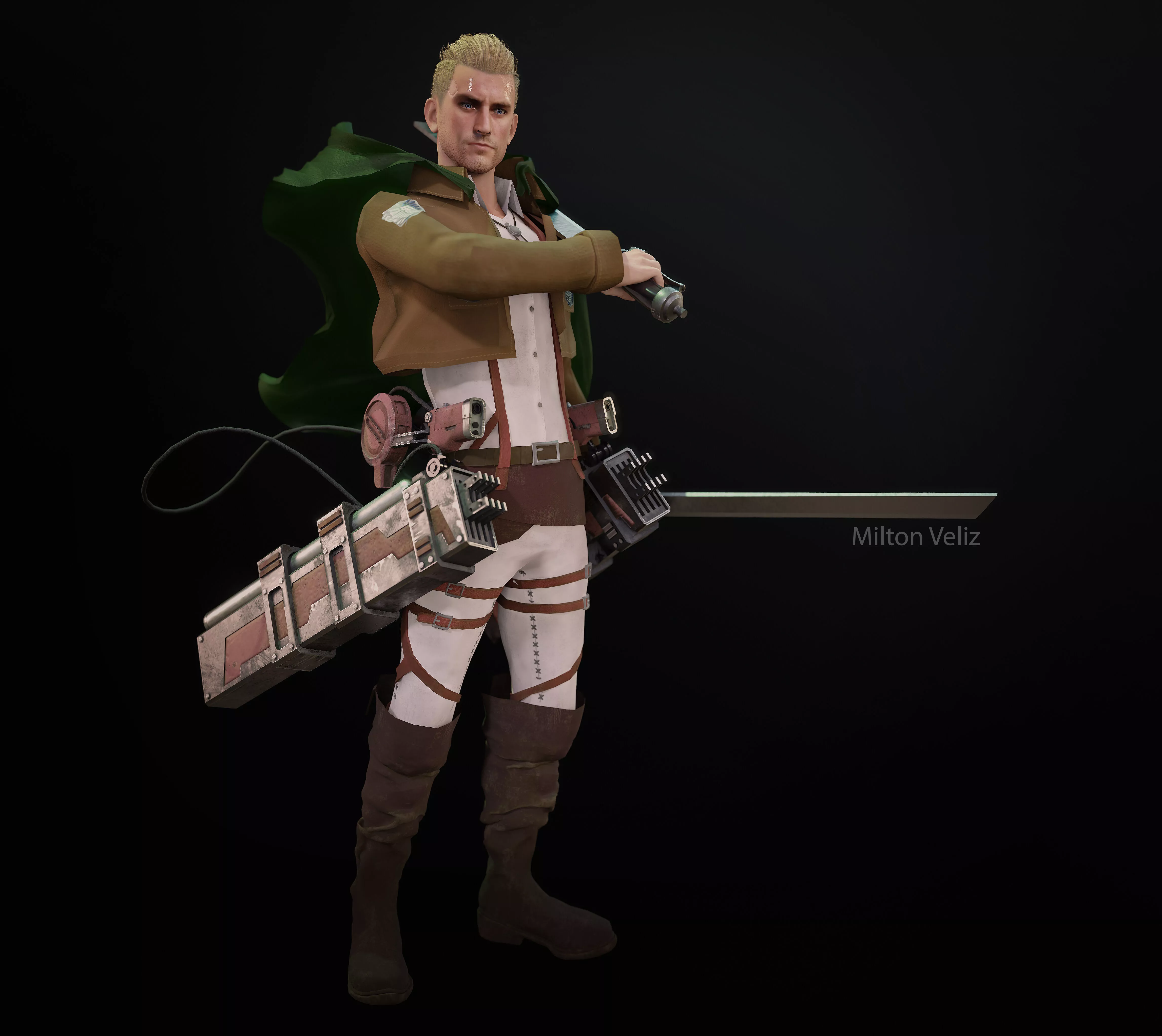 Attack On Titan - Character Erwing Smith 3D Low-poly 3D model
