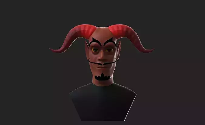 Stylized Devil Bust for 3d Printing 3D model 3D printable | CGTrader