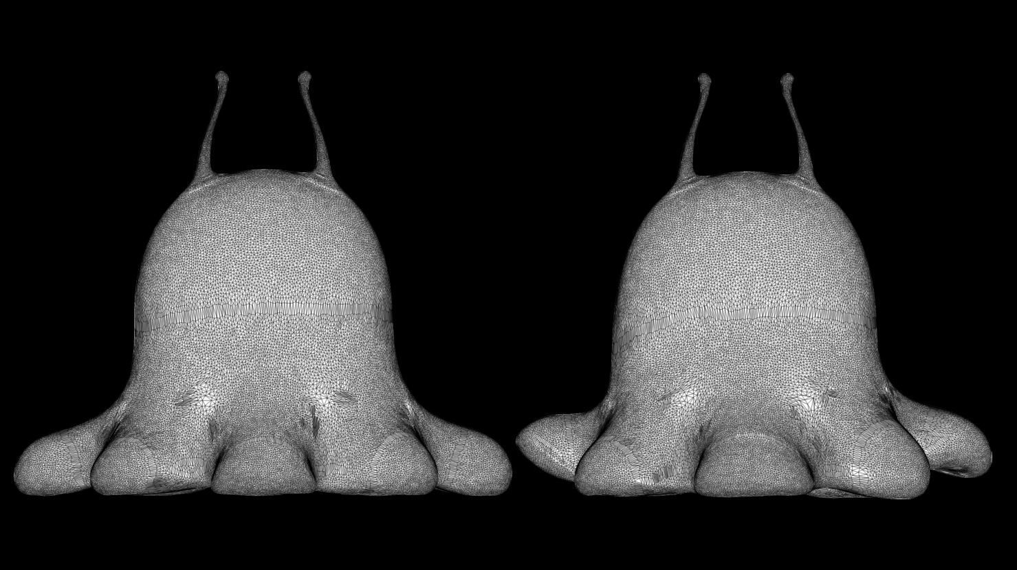 3D PRINTABLE BRAIN SLUG FROM FUTURAMA - ACTION AND NEUTRAL POSE 3D print model_8