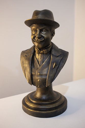 Hercule Poirot bust 3d print 3D print model