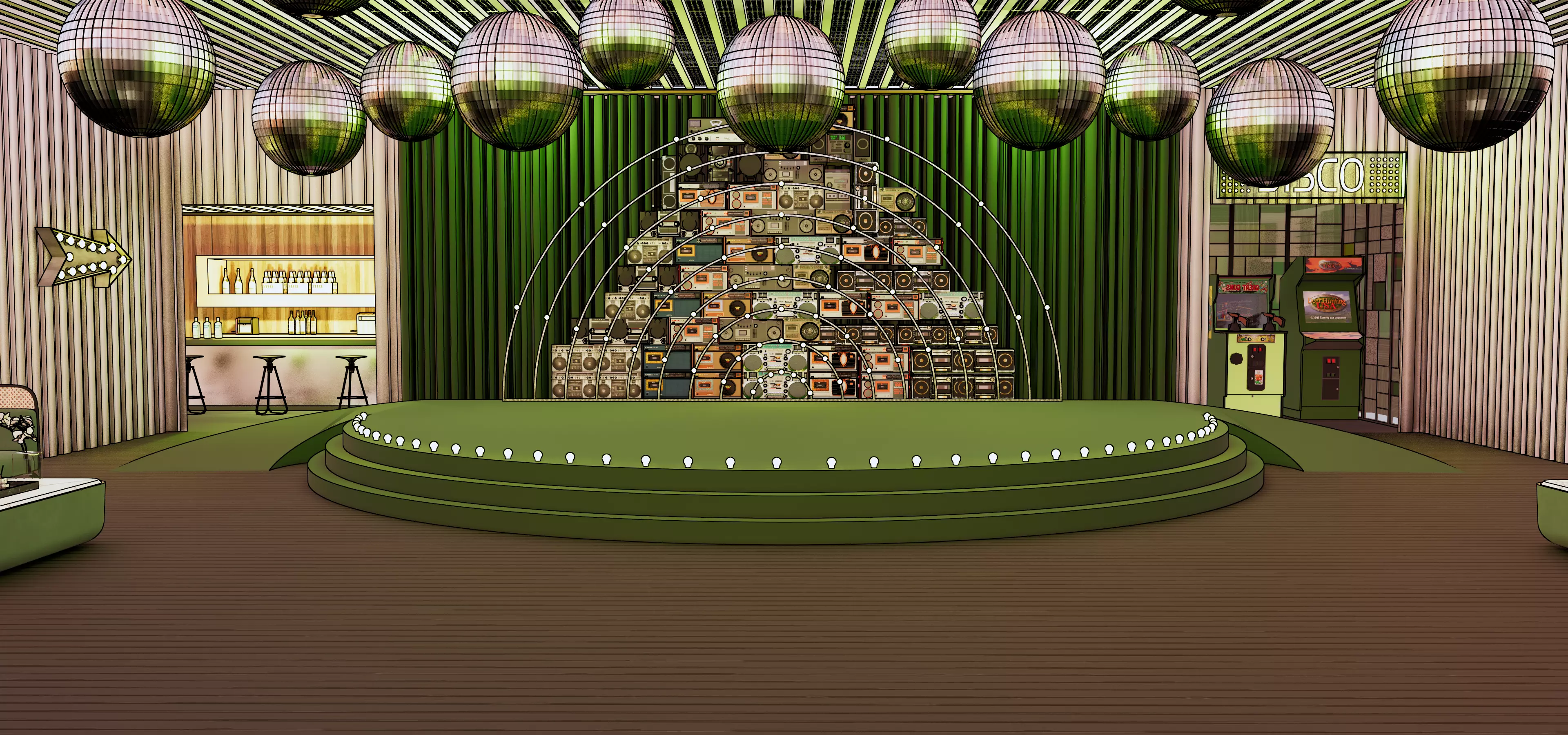 Discotheque interior 3D model