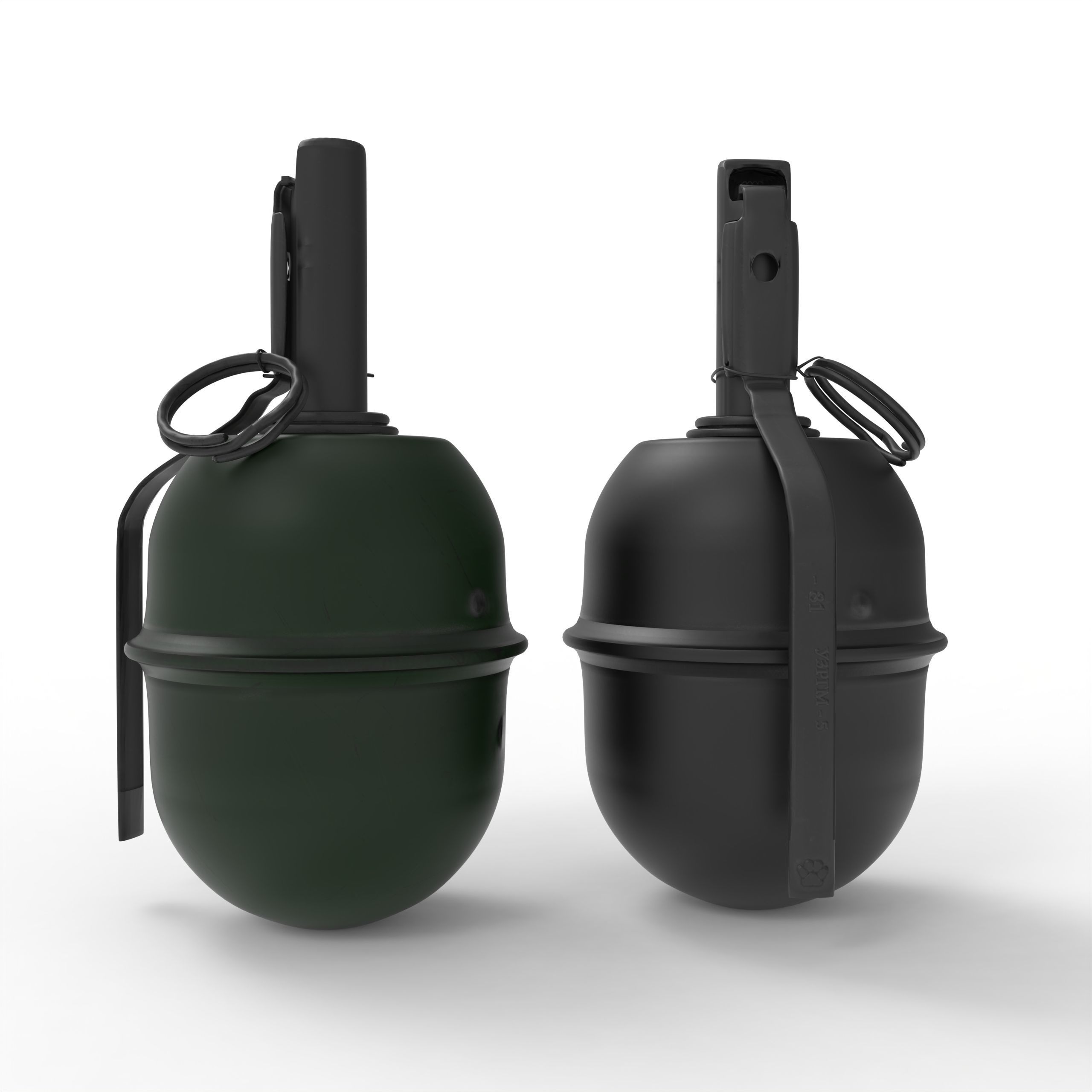RGD-5 two grenades Low-poly 3D model_4