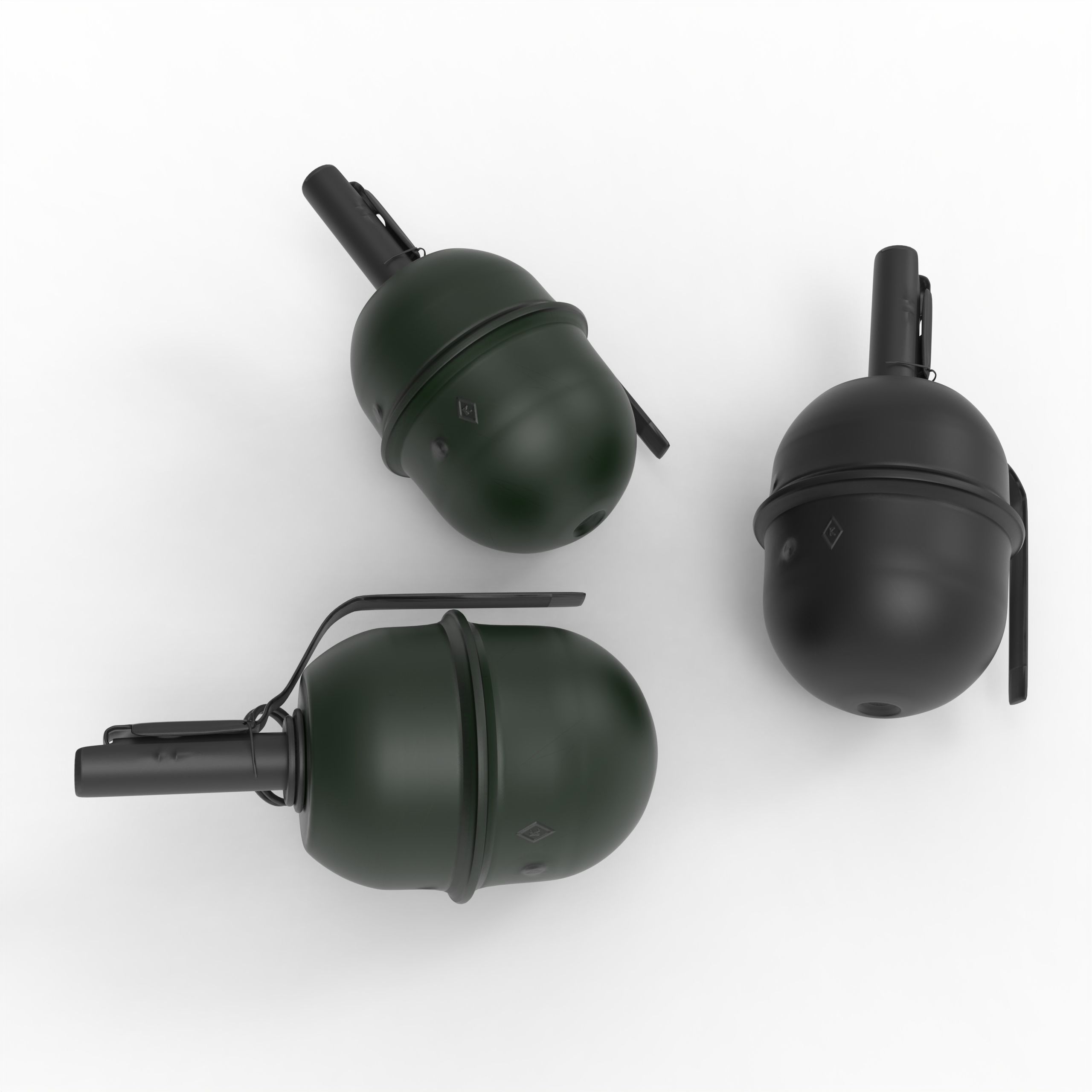 RGD-5 two grenades Low-poly 3D model_1