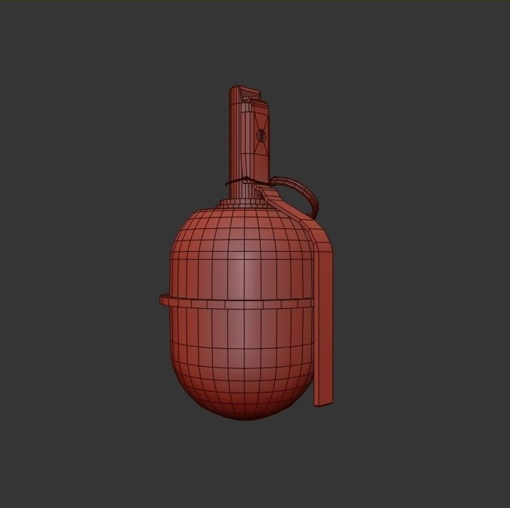 RGD-5 two grenades Low-poly 3D model_5