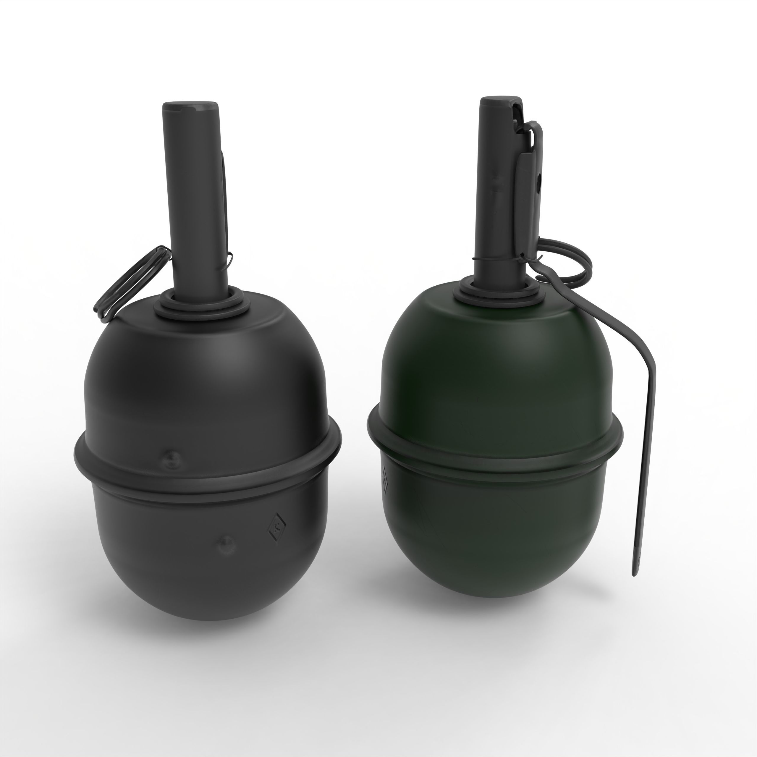 RGD-5 two grenades Low-poly 3D model_2