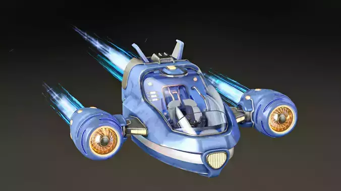 Cute Starship 3D model