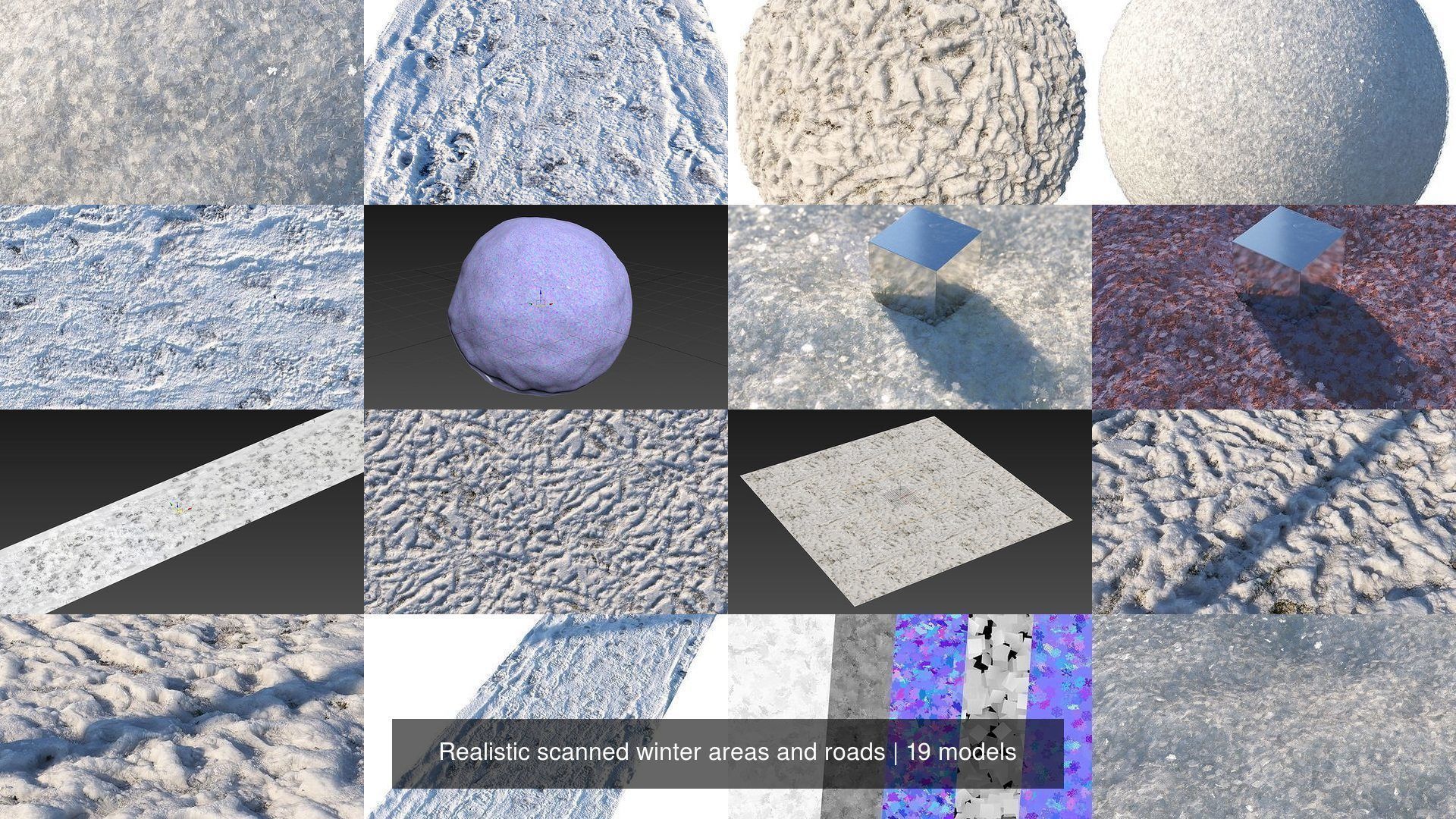 Realistic scanned winter areas and roads 3D Model Collection_23