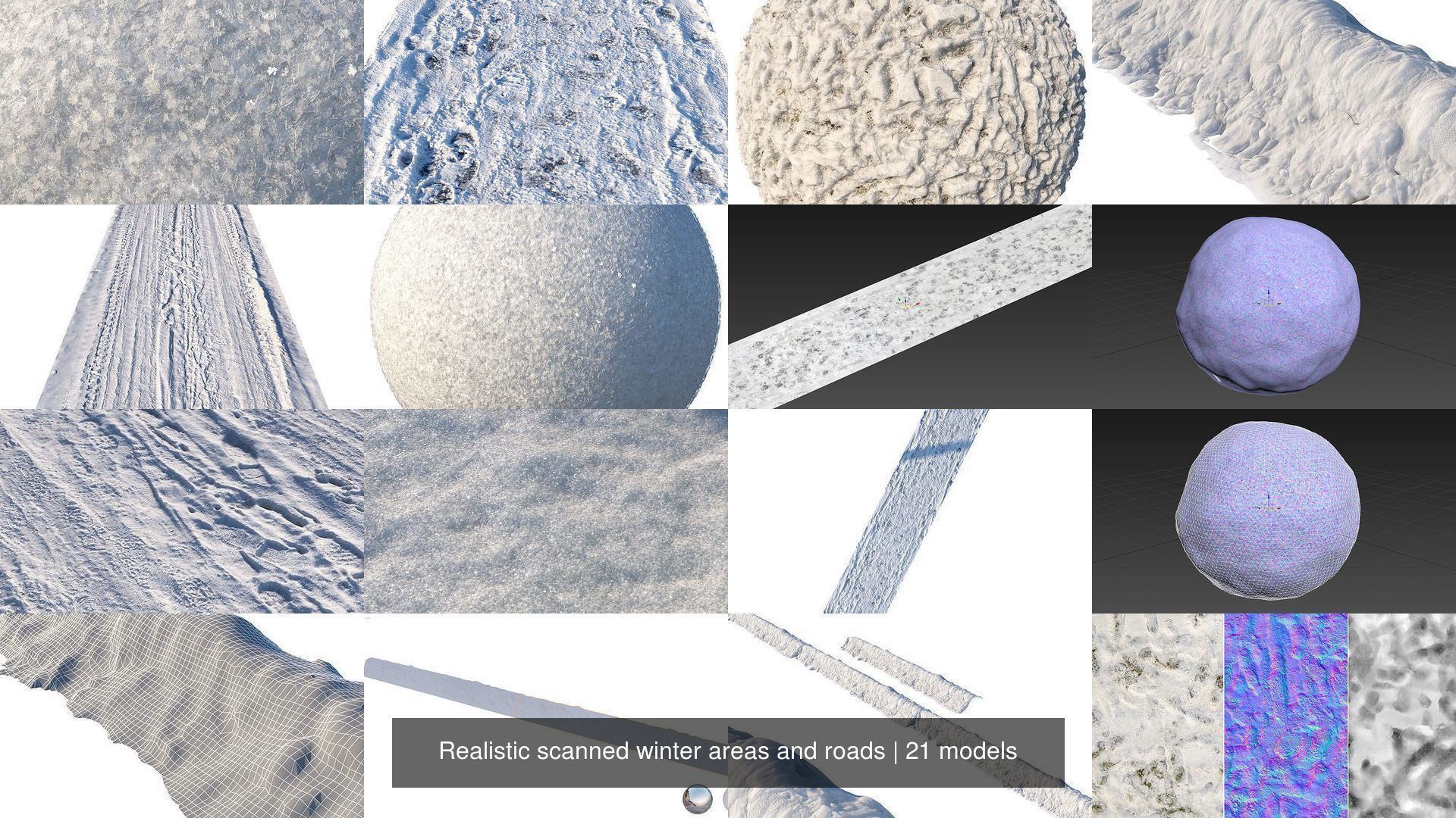Realistic scanned winter areas and roads 3D Model Collection_25