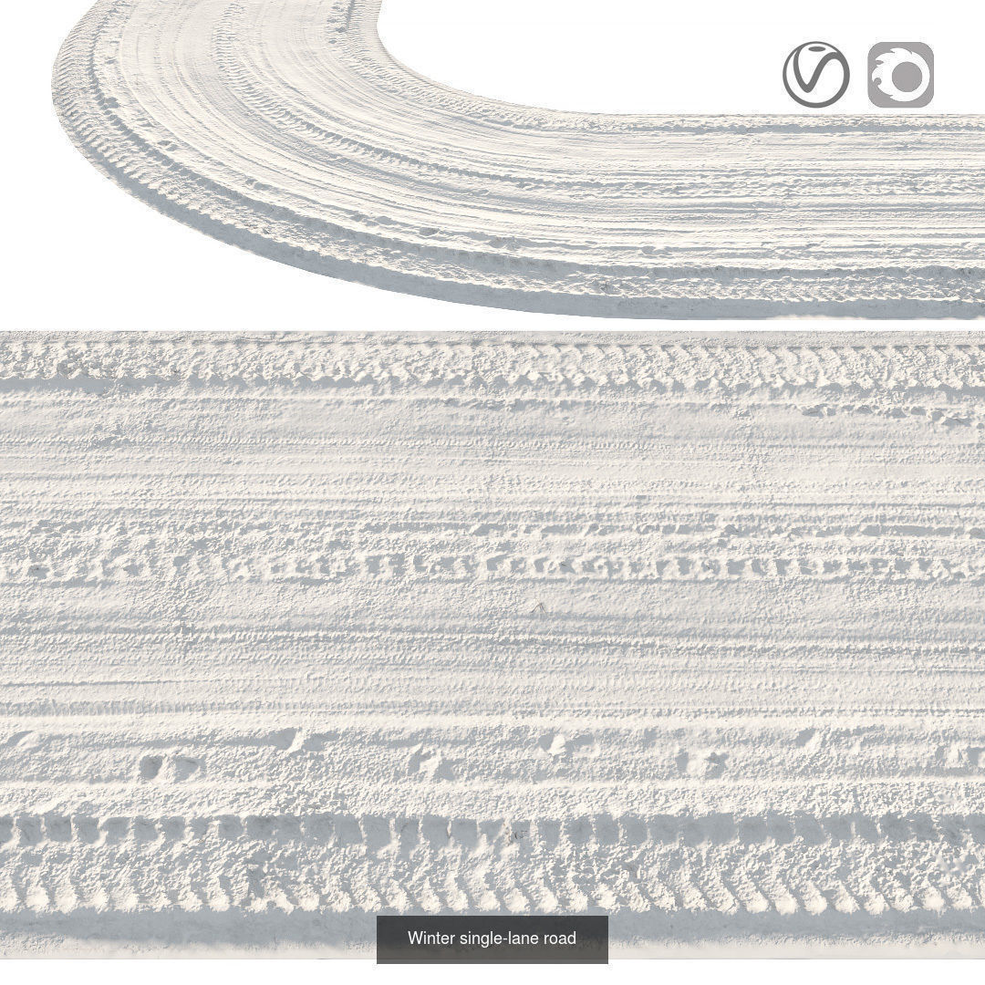 Realistic scanned winter areas and roads 3D Model Collection_30