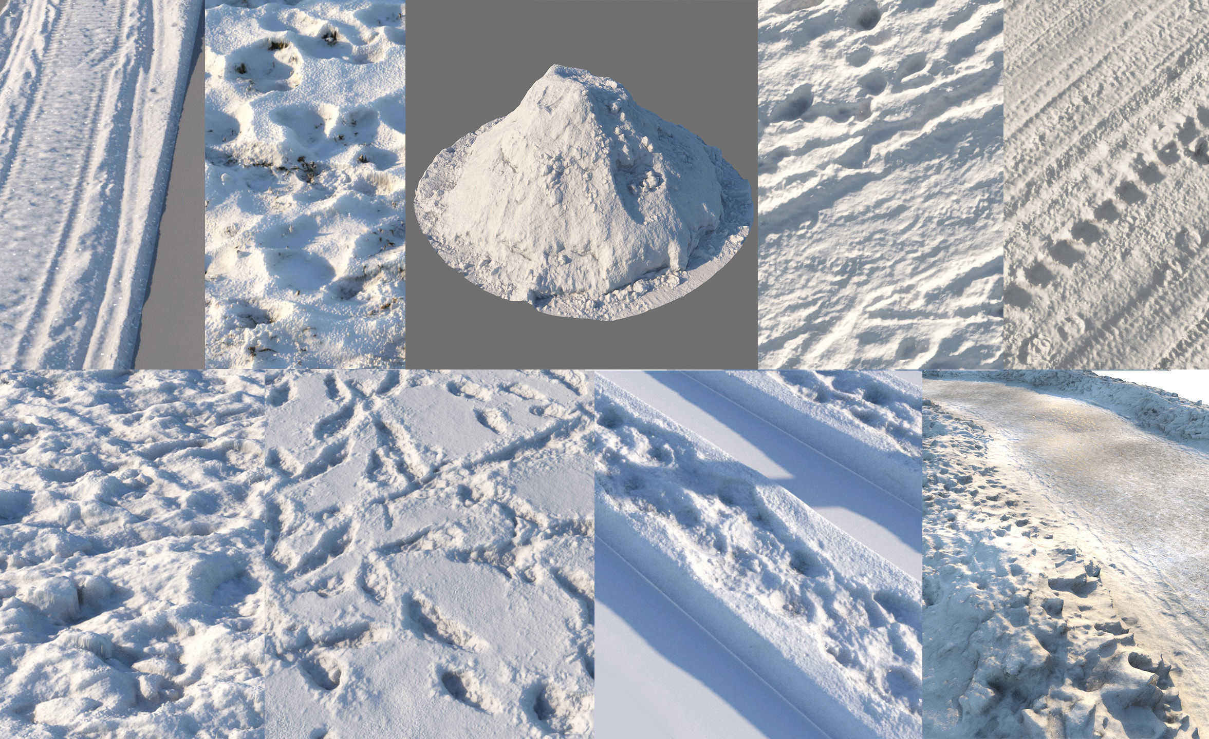 Realistic scanned winter areas and roads 3D Model Collection_26