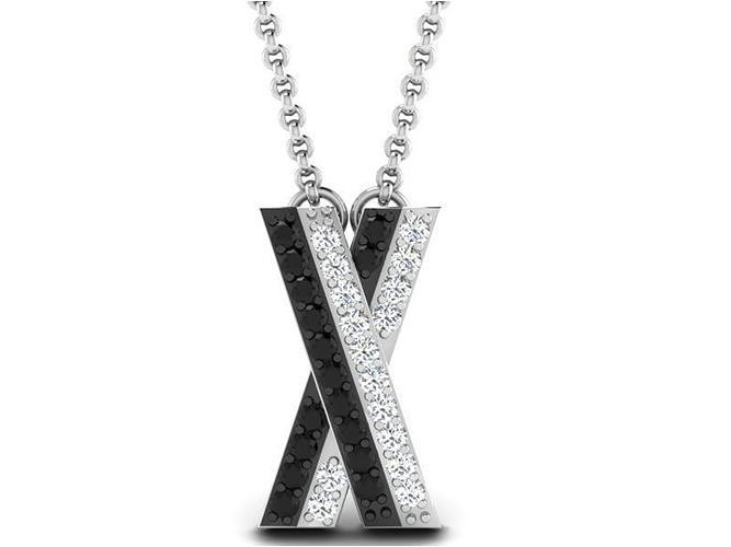 Woman Diamond Pendant 3D print model