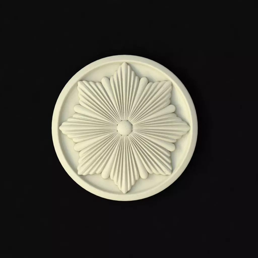 rosette decorative medallion 3D model_0