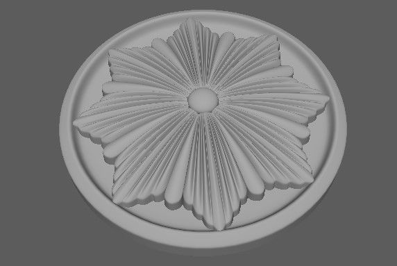 rosette decorative medallion 3D model_1