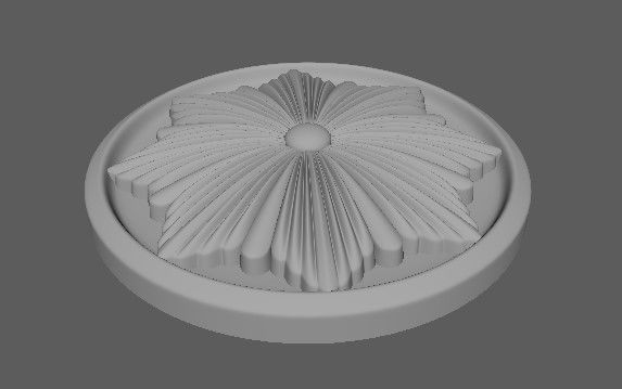 rosette decorative medallion 3D model_2