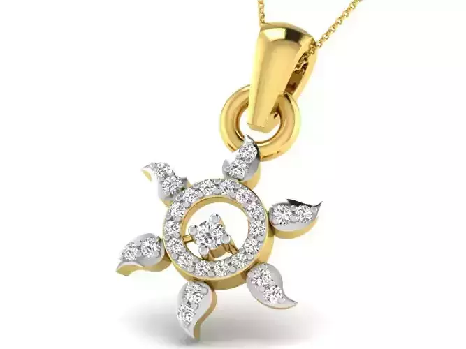 Woman Diamond Pendant 3D print model