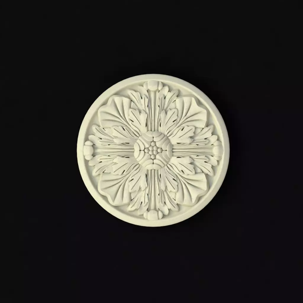 rosette decorative medallion 3D model_0