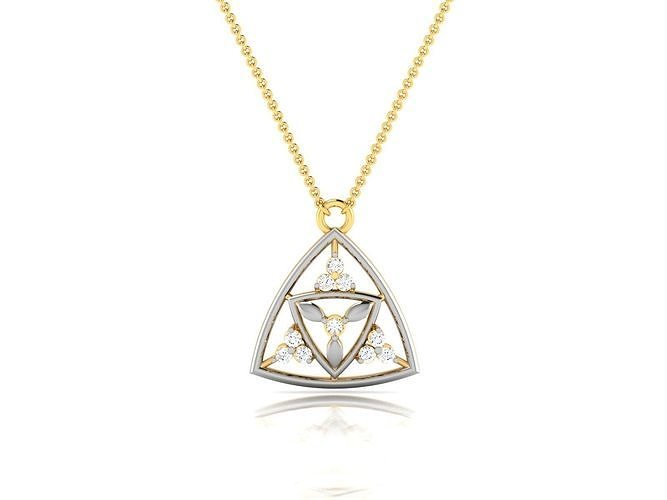 Woman Diamond Pendant 3D print model