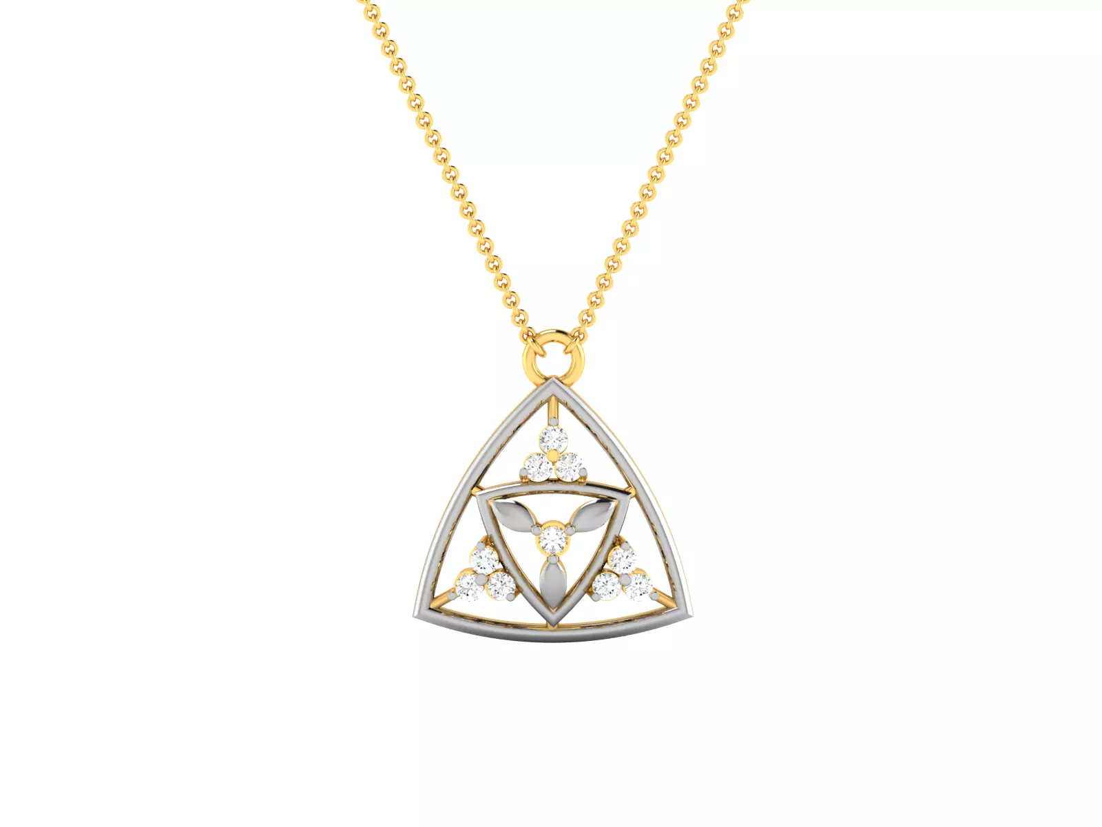 Woman Diamond Pendant 3D print model_0