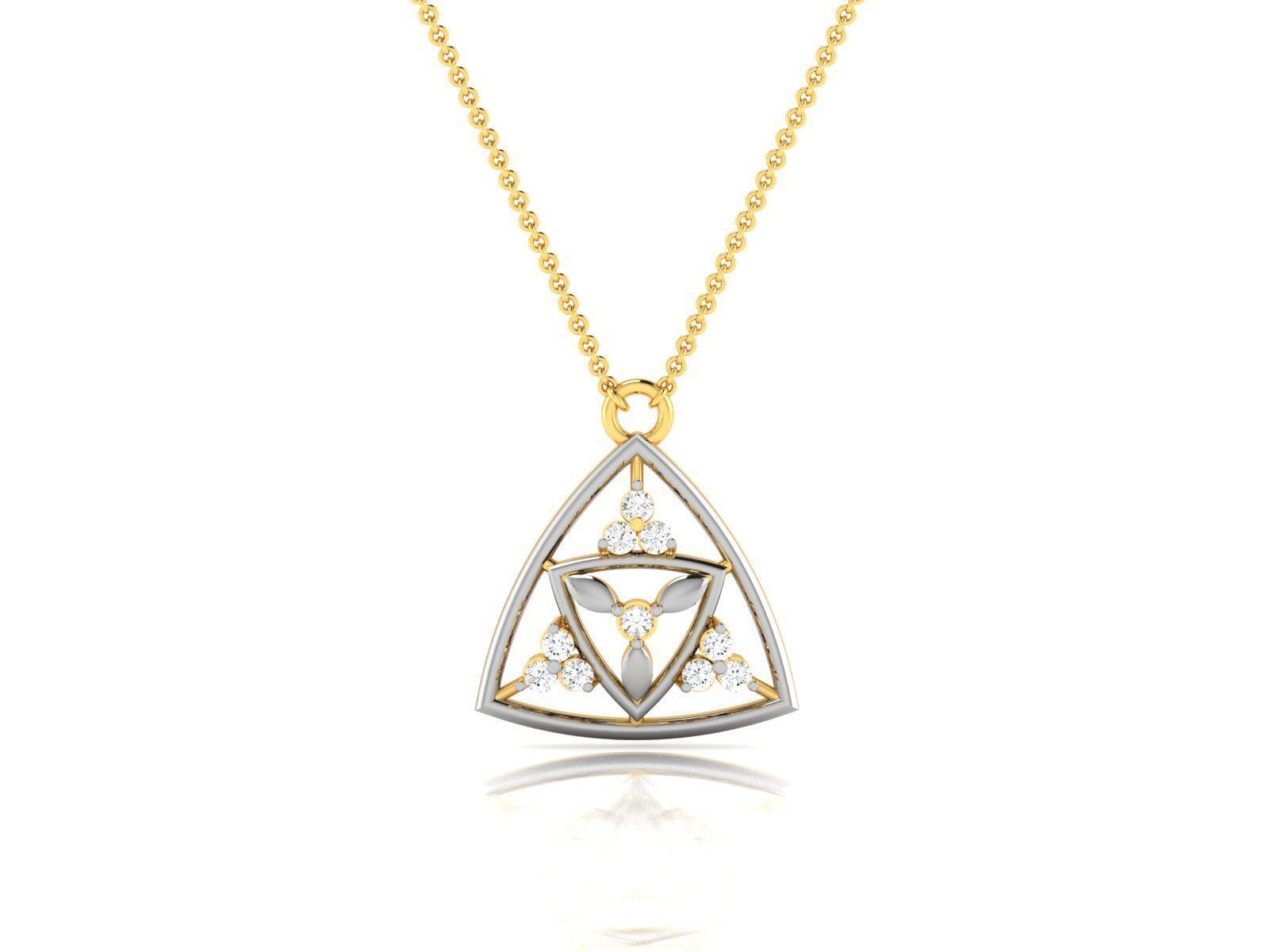 Woman Diamond Pendant 3D print model_3