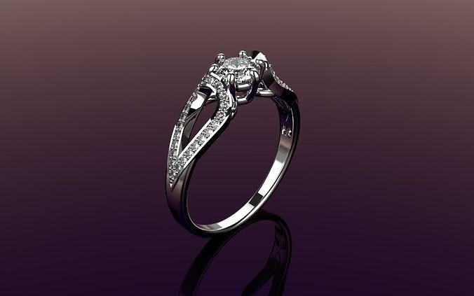 Engagement Ring - Jewelry 3D - AN-469 3D print model