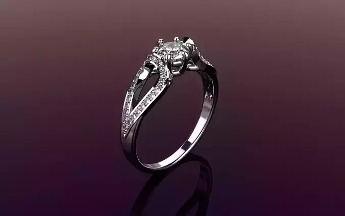 Engagement Ring - Jewelry 3D - AN-469 3D print model