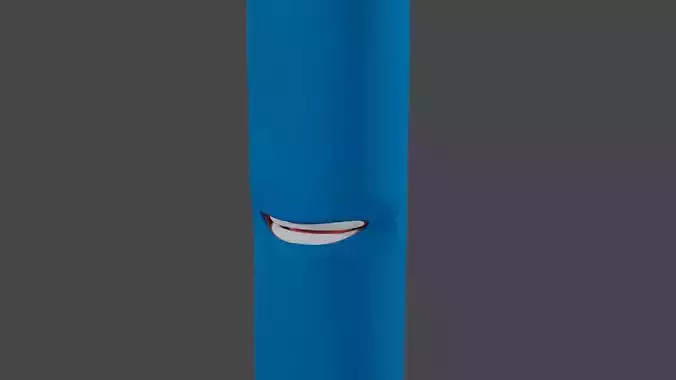 A 3D Cartoon Character of Toothpaste Tube