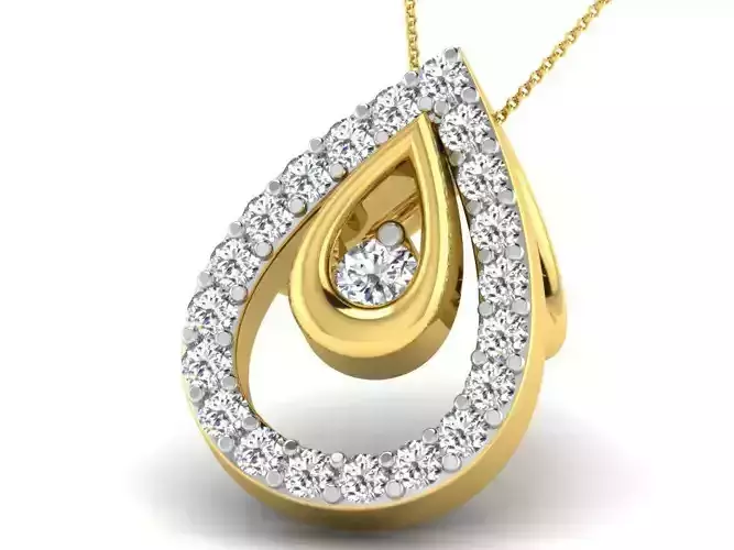 Woman Diamond Pendant 3D print model