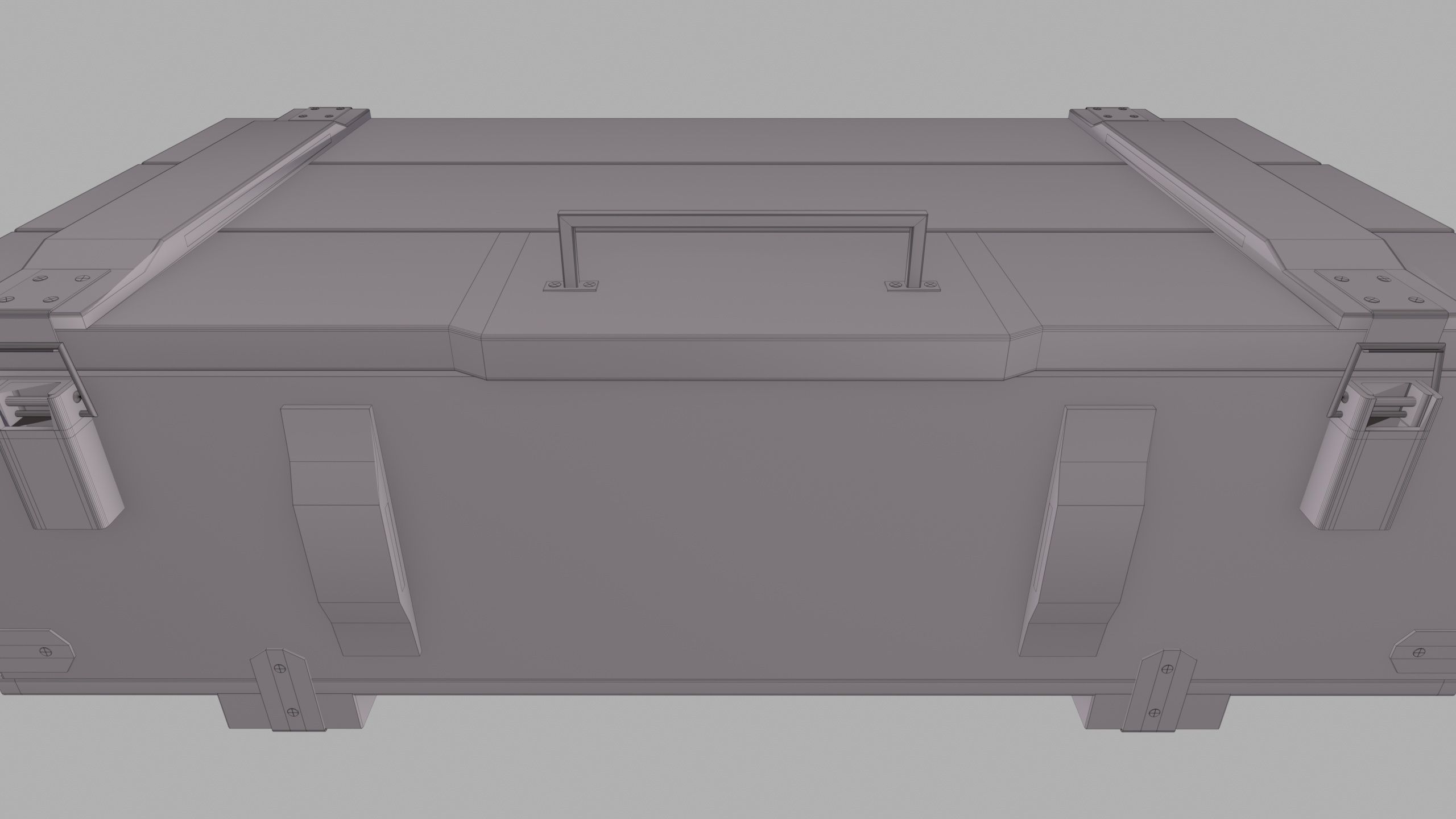 Military Wooden Storage Crates Box Chest Ammo Box Game Model Low-poly 3D model_12