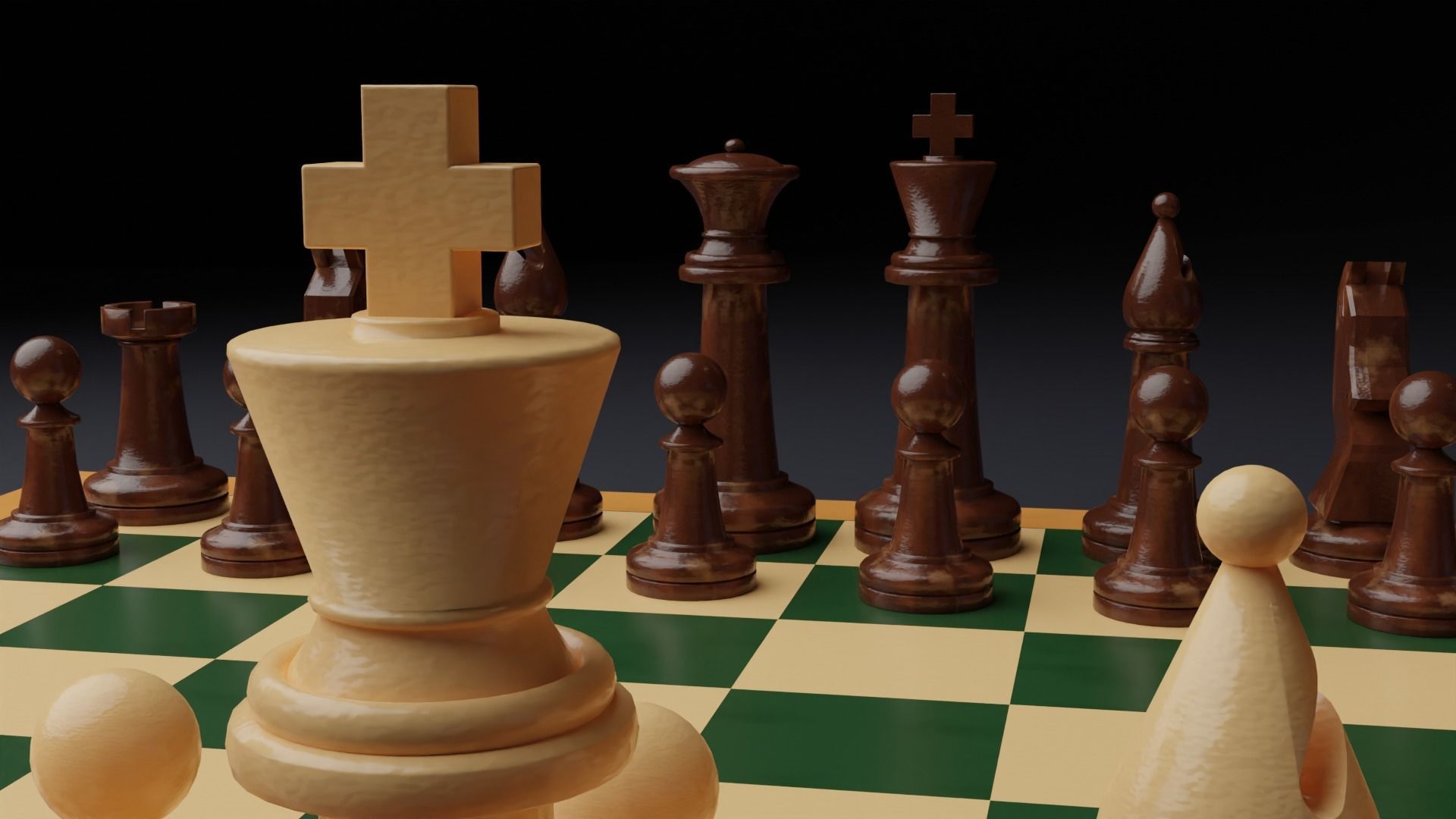CHESS BOARD IN BLENDER 3D model_4