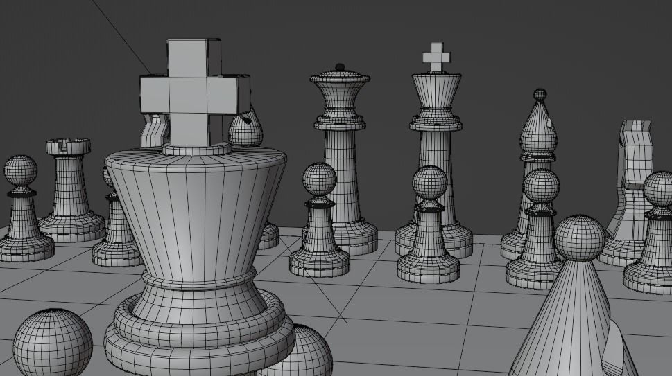 CHESS BOARD IN BLENDER 3D model_5