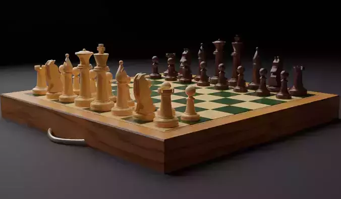 CHESS BOARD IN BLENDER 3D model
