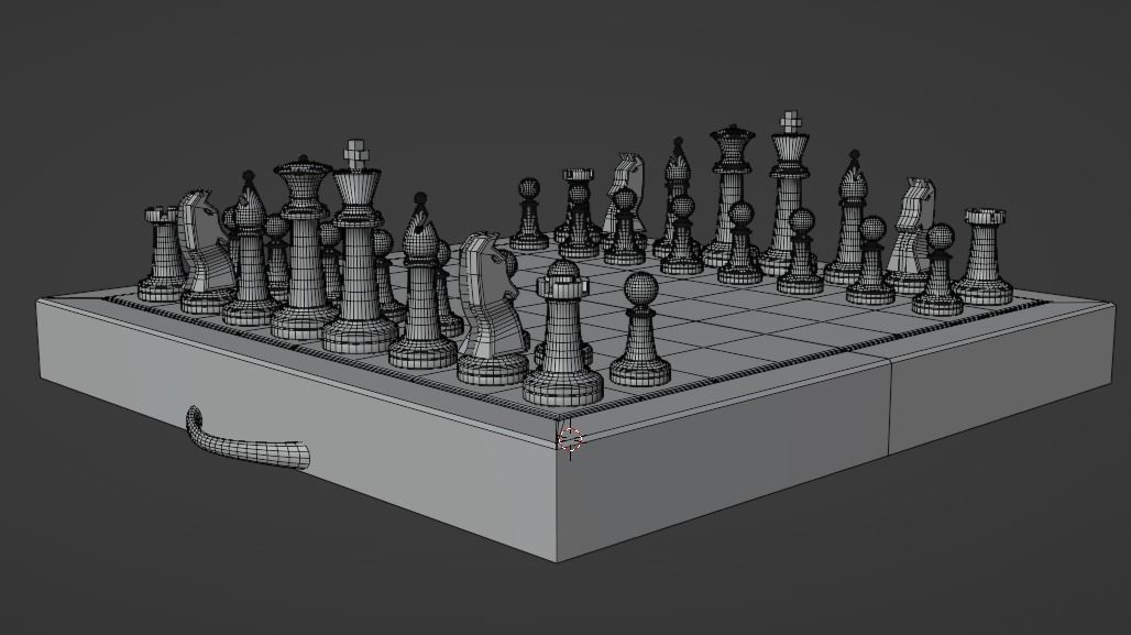 CHESS BOARD IN BLENDER 3D model_1