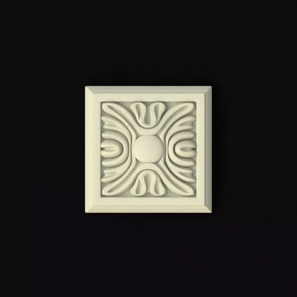 rosette ornament 3D model_0