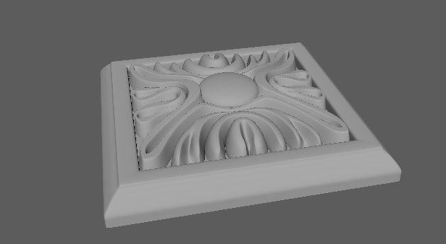 rosette ornament 3D model_2