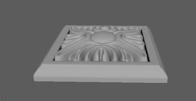 rosette ornament 3D model_3