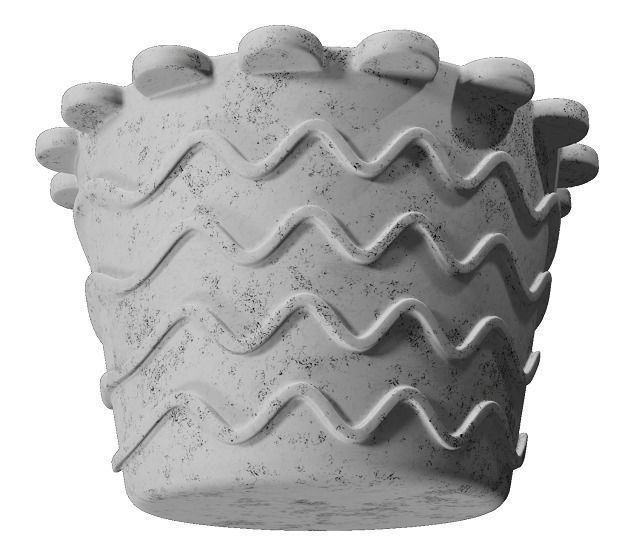 Ceramic Flower Pot 3D model_2