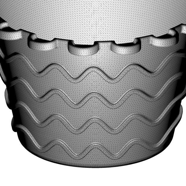 Ceramic Flower Pot 3D model_5